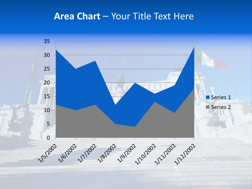 Statue Forum White PowerPoint Template
