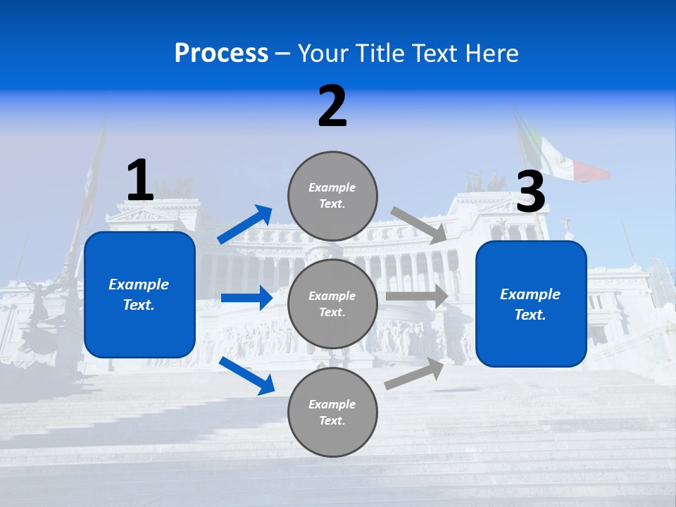 Statue Forum White PowerPoint Template