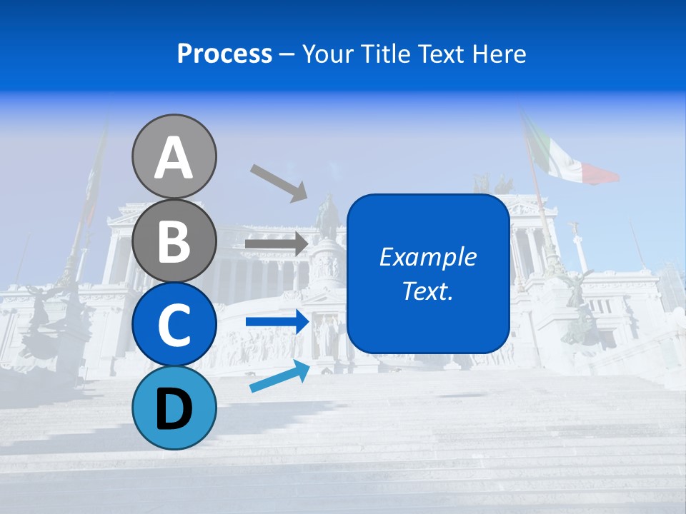 Statue Forum White PowerPoint Template