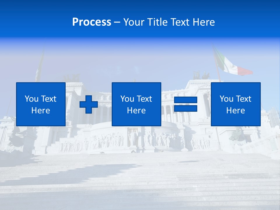 Statue Forum White PowerPoint Template