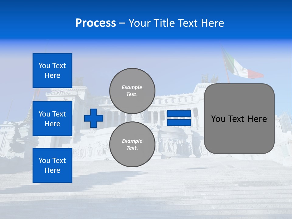 Statue Forum White PowerPoint Template