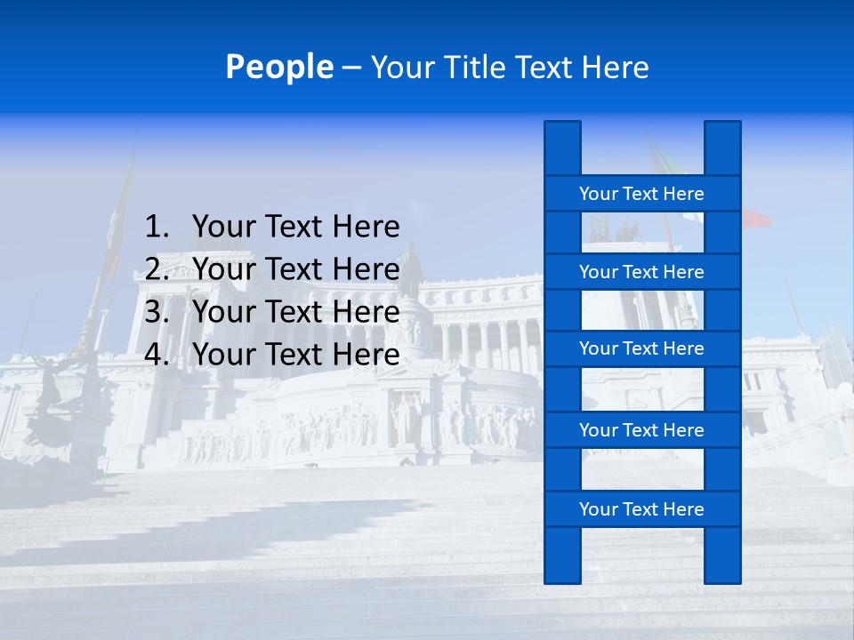 Statue Forum White PowerPoint Template