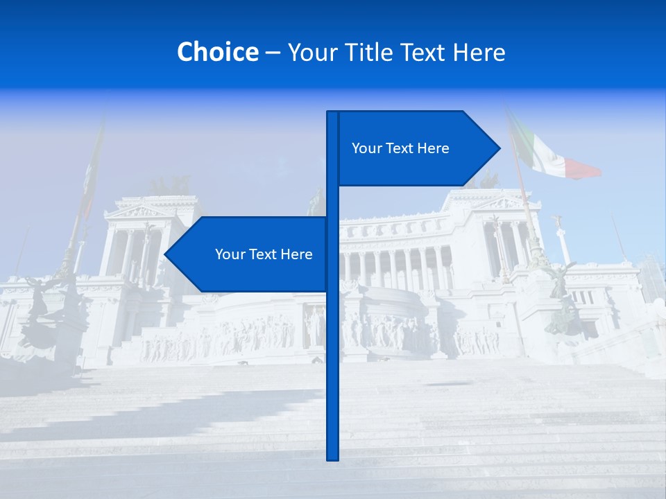 Statue Forum White PowerPoint Template