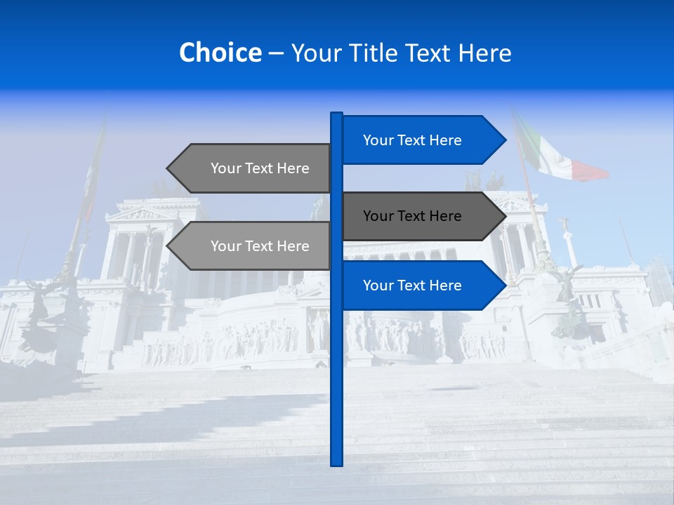 Statue Forum White PowerPoint Template
