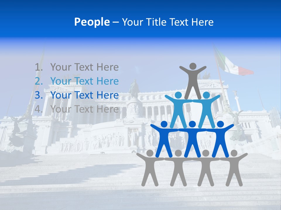 Statue Forum White PowerPoint Template