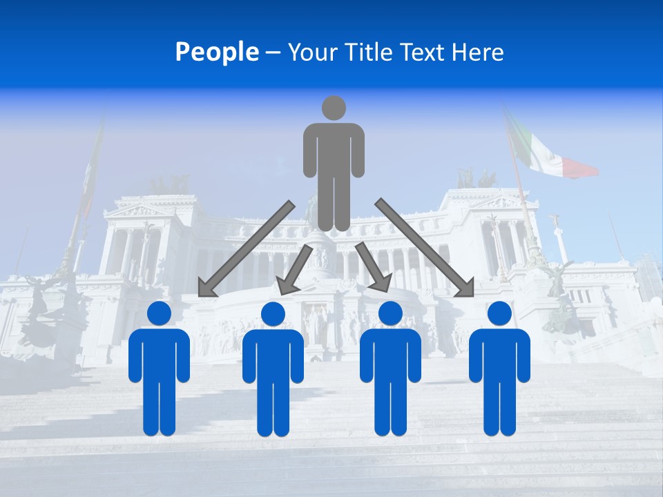 Statue Forum White PowerPoint Template