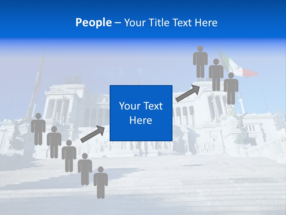 Statue Forum White PowerPoint Template