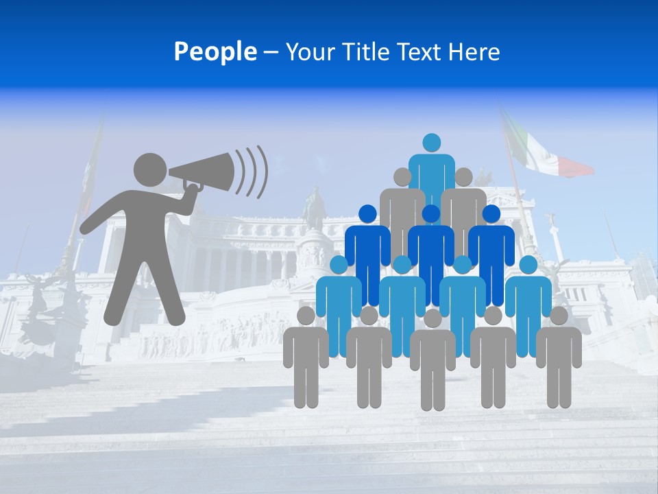 Statue Forum White PowerPoint Template