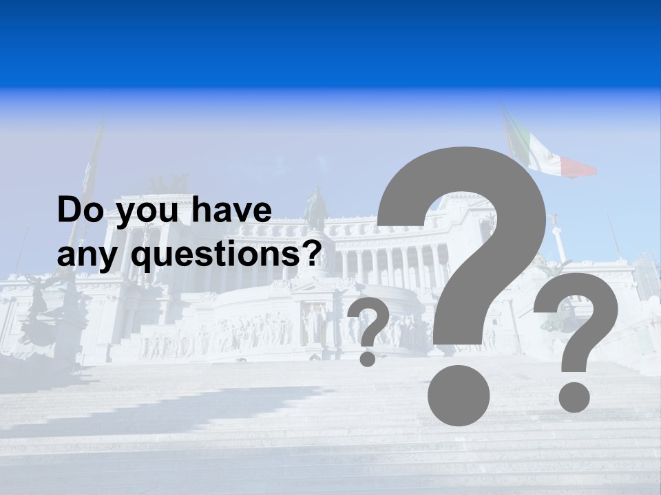 Statue Forum White PowerPoint Template