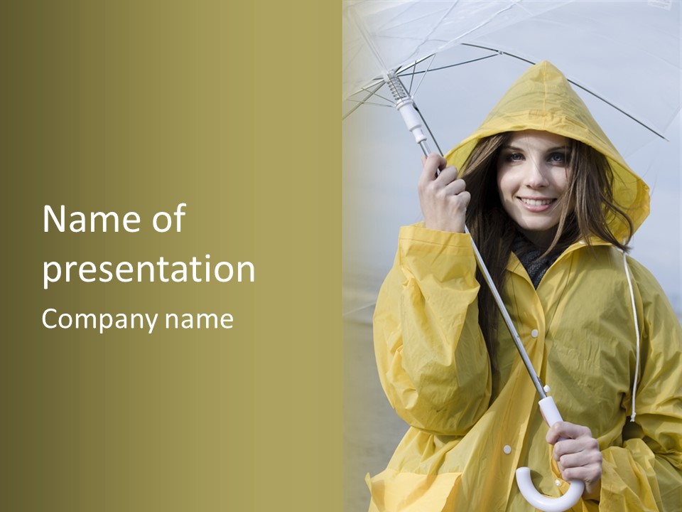 Brown Hair Beauty In Nature Waterproof PowerPoint Template