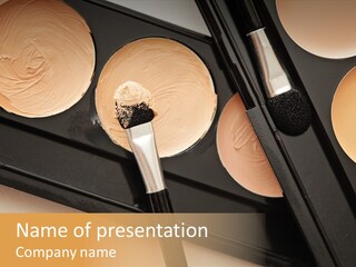 Cosmetic Products Tools Beige PowerPoint Template