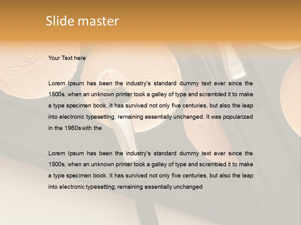 Cosmetic Products Tools Beige PowerPoint Template