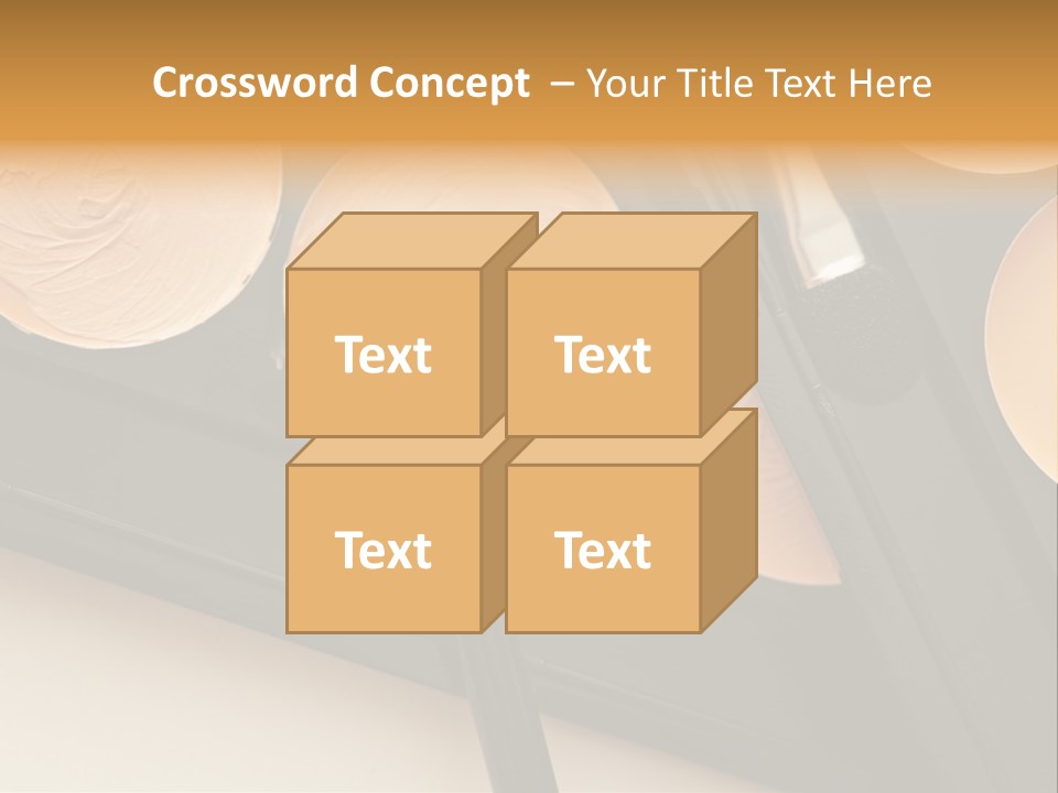 Cosmetic Products Tools Beige PowerPoint Template