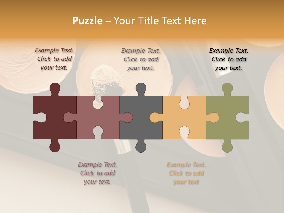 Cosmetic Products Tools Beige PowerPoint Template