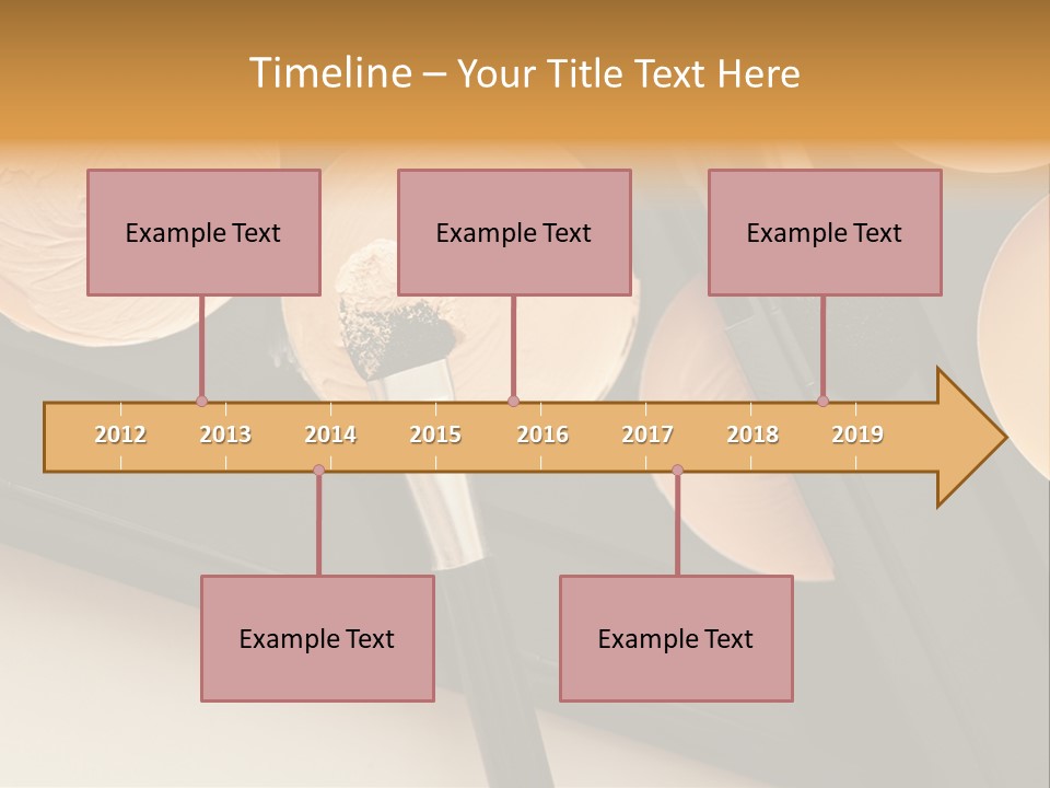 Cosmetic Products Tools Beige PowerPoint Template