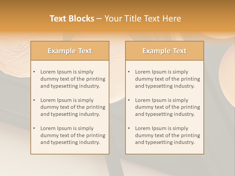 Cosmetic Products Tools Beige PowerPoint Template