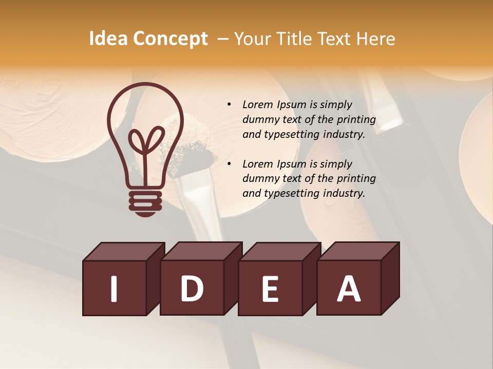 Cosmetic Products Tools Beige PowerPoint Template