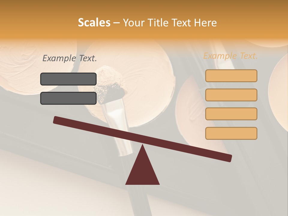 Cosmetic Products Tools Beige PowerPoint Template