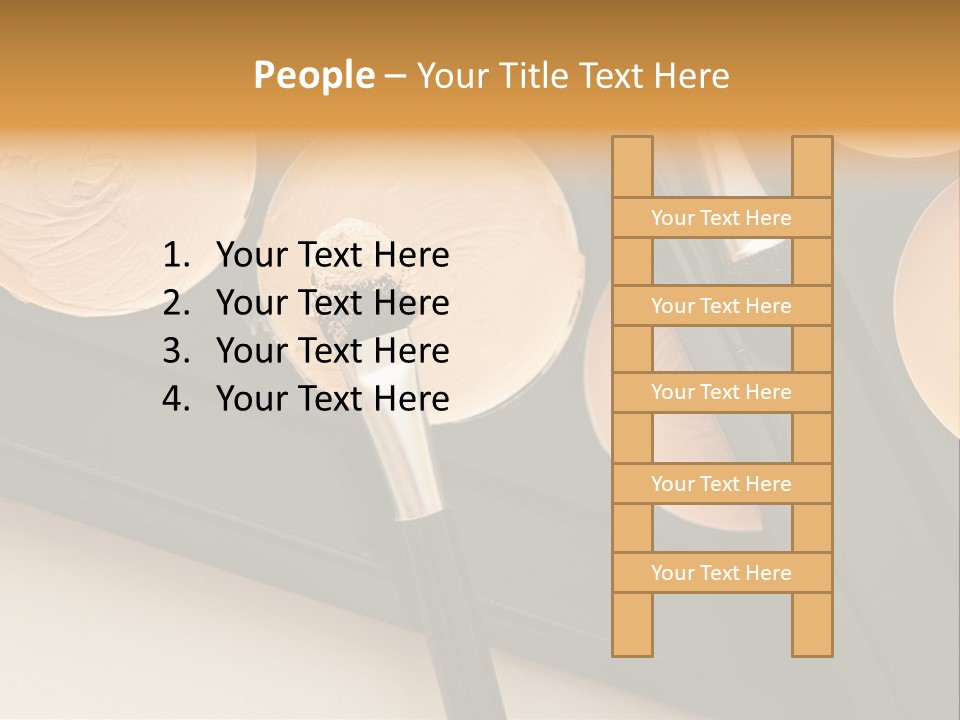 Cosmetic Products Tools Beige PowerPoint Template