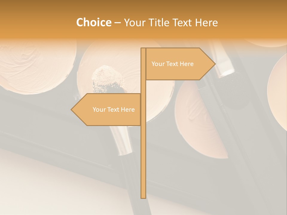 Cosmetic Products Tools Beige PowerPoint Template