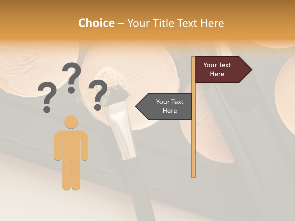 Cosmetic Products Tools Beige PowerPoint Template
