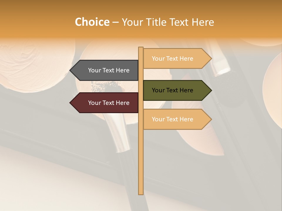 Cosmetic Products Tools Beige PowerPoint Template