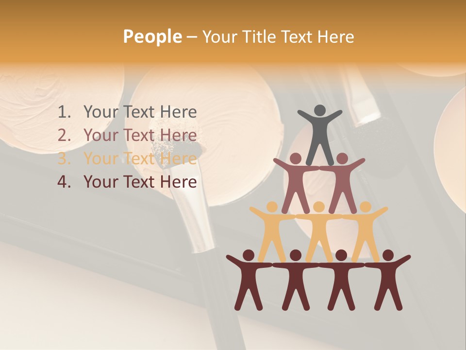 Cosmetic Products Tools Beige PowerPoint Template