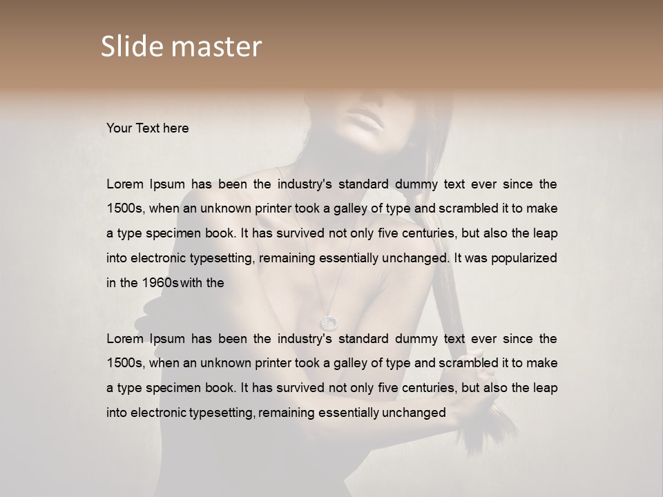 Beautiful Fashion Girl PowerPoint Template