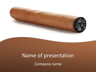 Smoking Recreational Cigar PowerPoint Template