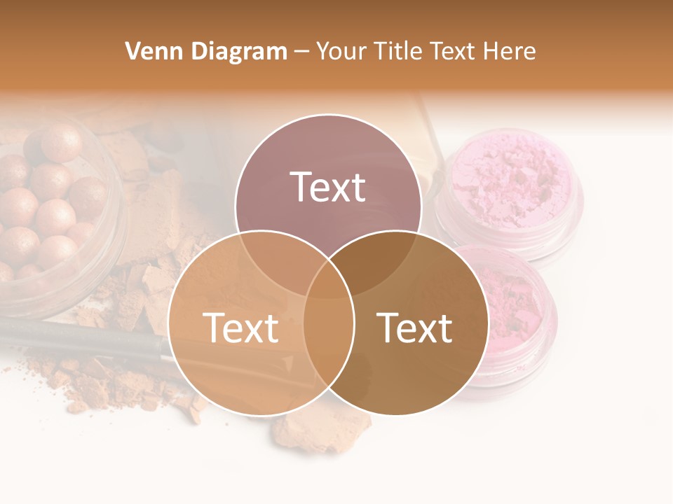 Powder Pearls Isolated On White Cosmetics PowerPoint Template