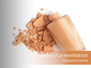 Color Swatch Beige Face Powder PowerPoint Template