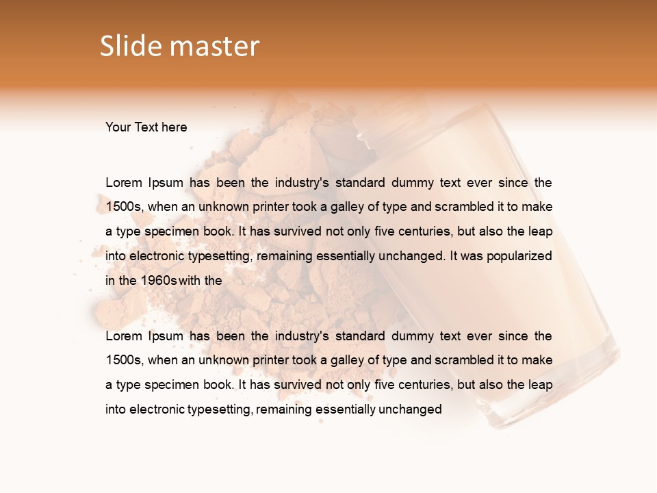 Color Swatch Beige Face Powder PowerPoint Template