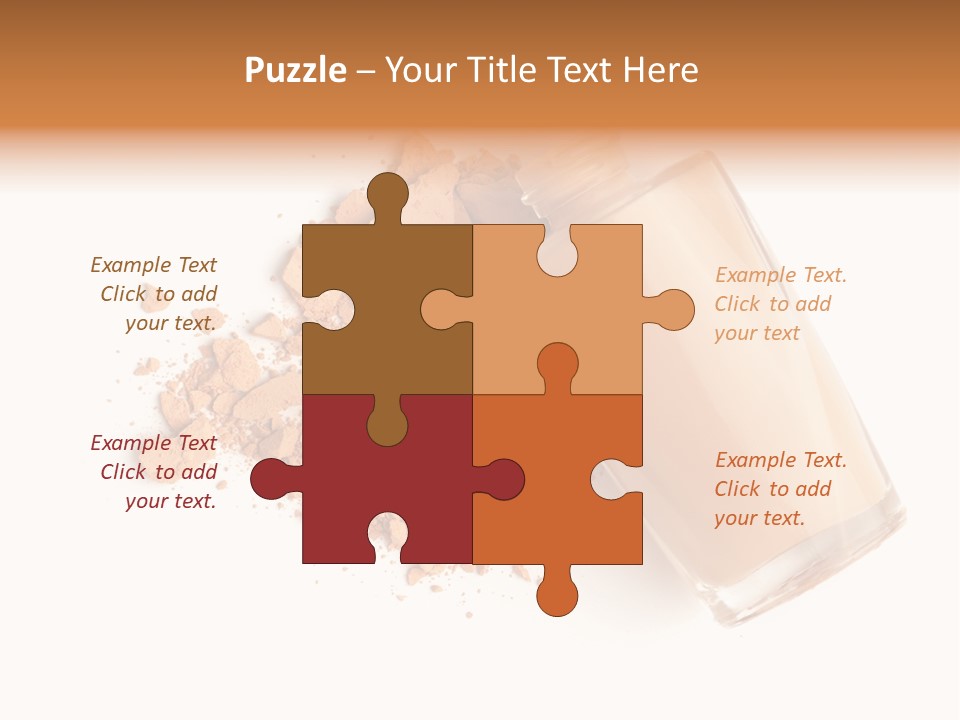 Color Swatch Beige Face Powder PowerPoint Template