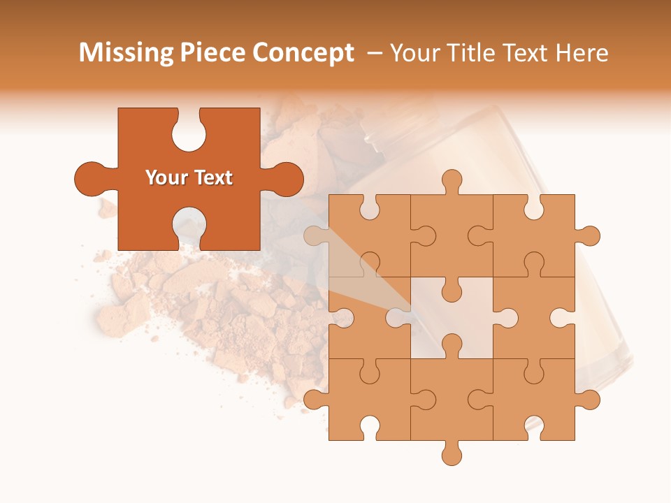 Color Swatch Beige Face Powder PowerPoint Template