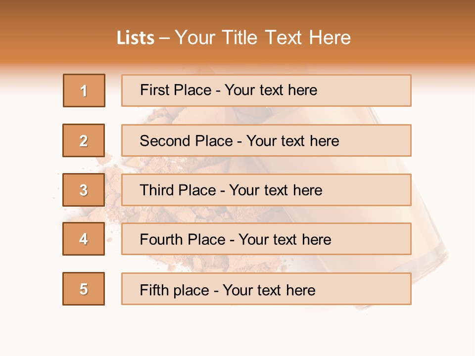 Color Swatch Beige Face Powder PowerPoint Template