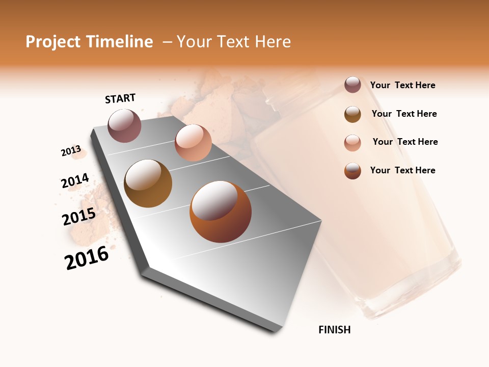 Color Swatch Beige Face Powder PowerPoint Template