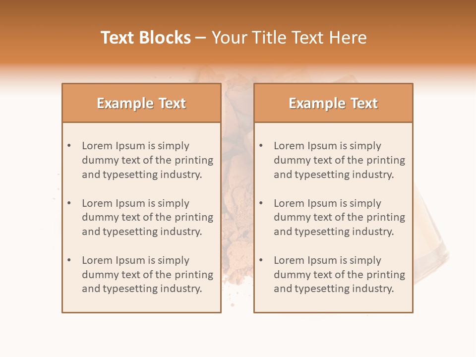Color Swatch Beige Face Powder PowerPoint Template