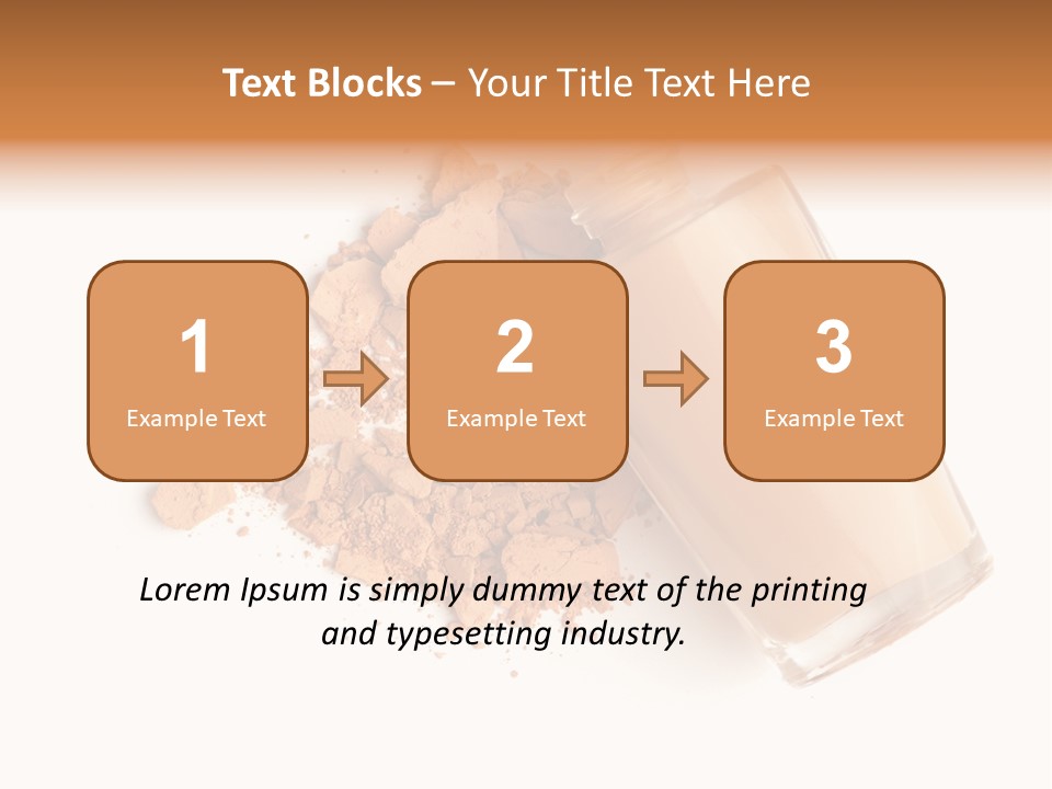 Color Swatch Beige Face Powder PowerPoint Template