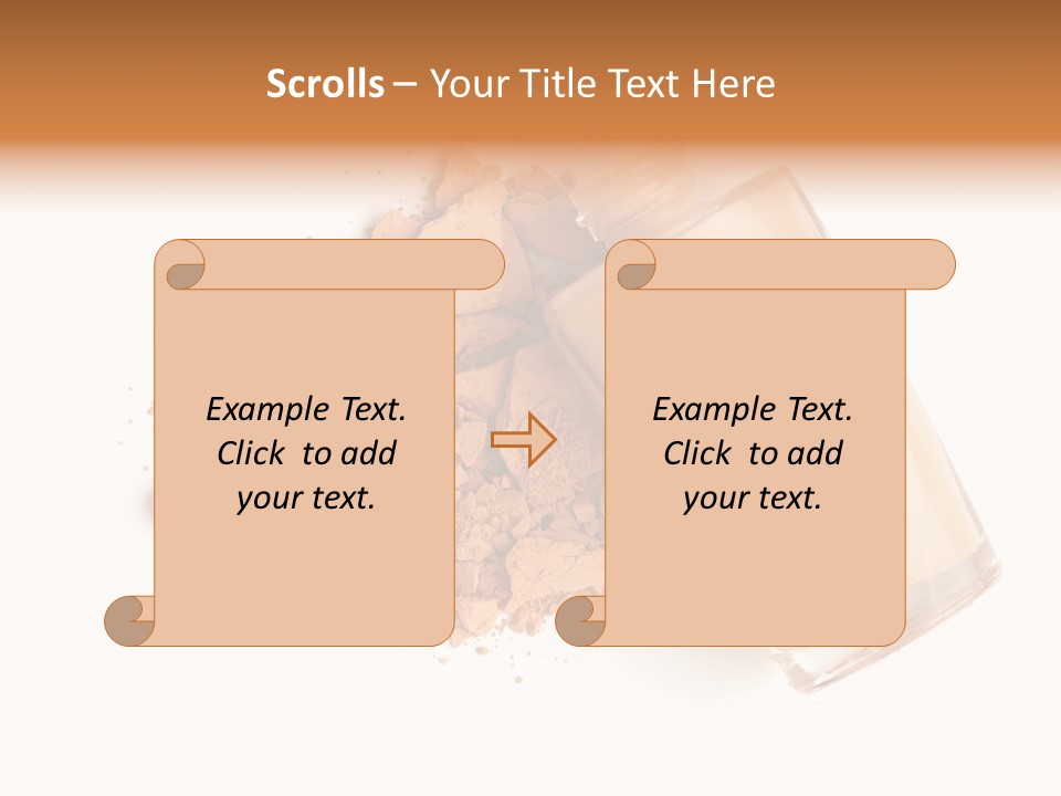 Color Swatch Beige Face Powder PowerPoint Template