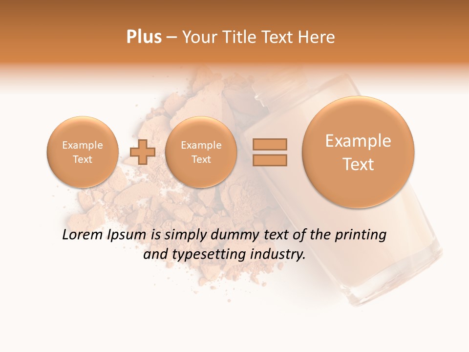 Color Swatch Beige Face Powder PowerPoint Template