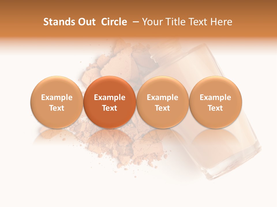Color Swatch Beige Face Powder PowerPoint Template