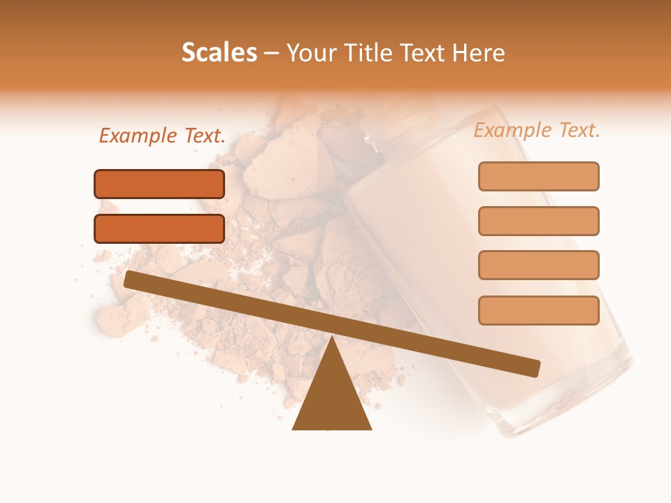 Color Swatch Beige Face Powder PowerPoint Template