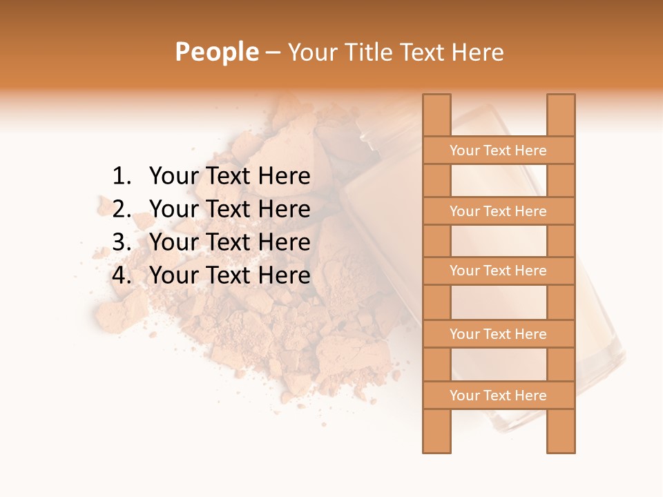 Color Swatch Beige Face Powder PowerPoint Template