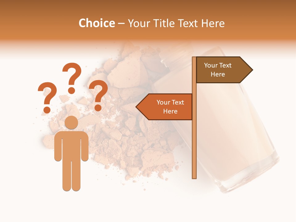 Color Swatch Beige Face Powder PowerPoint Template