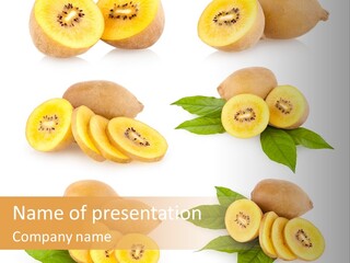 Isolated Food Gold PowerPoint Template