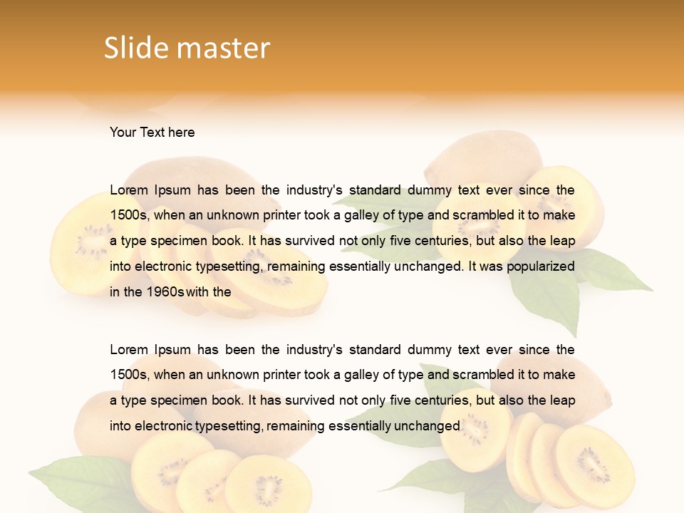 Isolated Food Gold PowerPoint Template
