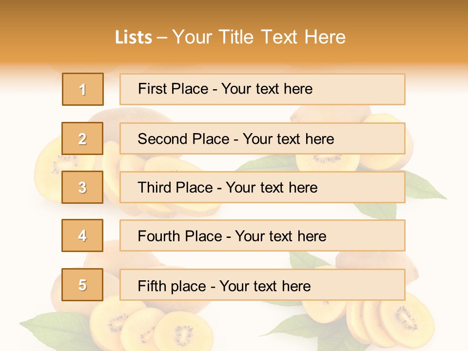 Isolated Food Gold PowerPoint Template