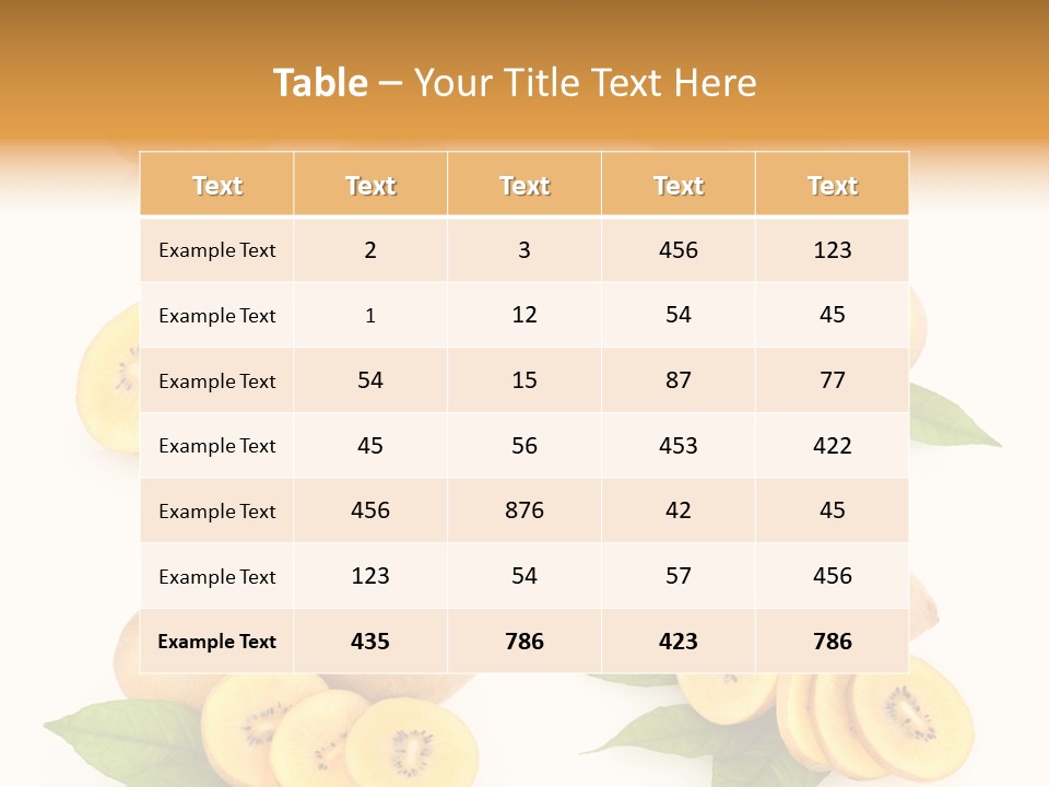 Isolated Food Gold PowerPoint Template