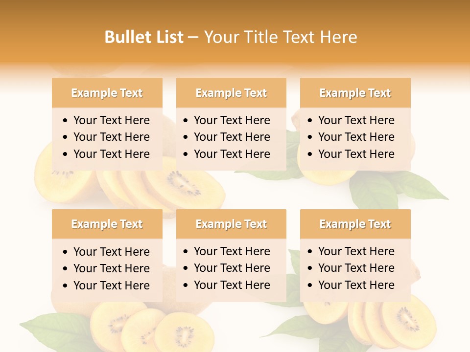 Isolated Food Gold PowerPoint Template