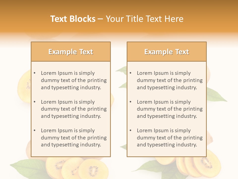 Isolated Food Gold PowerPoint Template